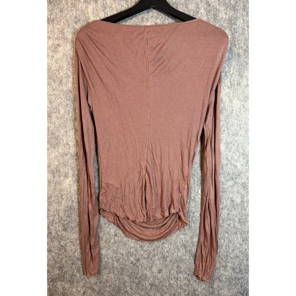 Intimately Free People Pink Ruched Long Sleeve Thin Base Layer Medium - Picture 3 of 8